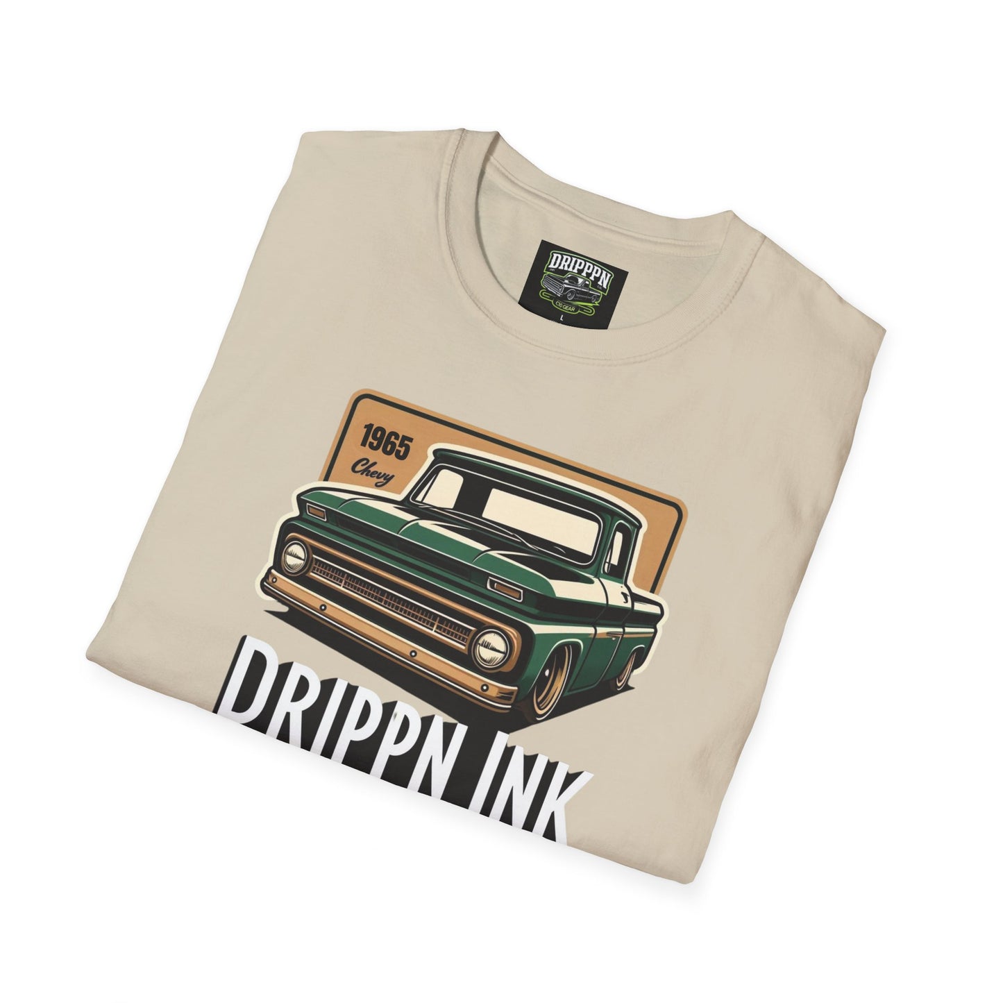 This must-have Green and Gold 1965 Chevy C10 T-shirt fits like a well-loved favorite. High-quality print makes it an ultimate statement shirt for years to come. Drippm Ink in Big and Bolds Lettering 