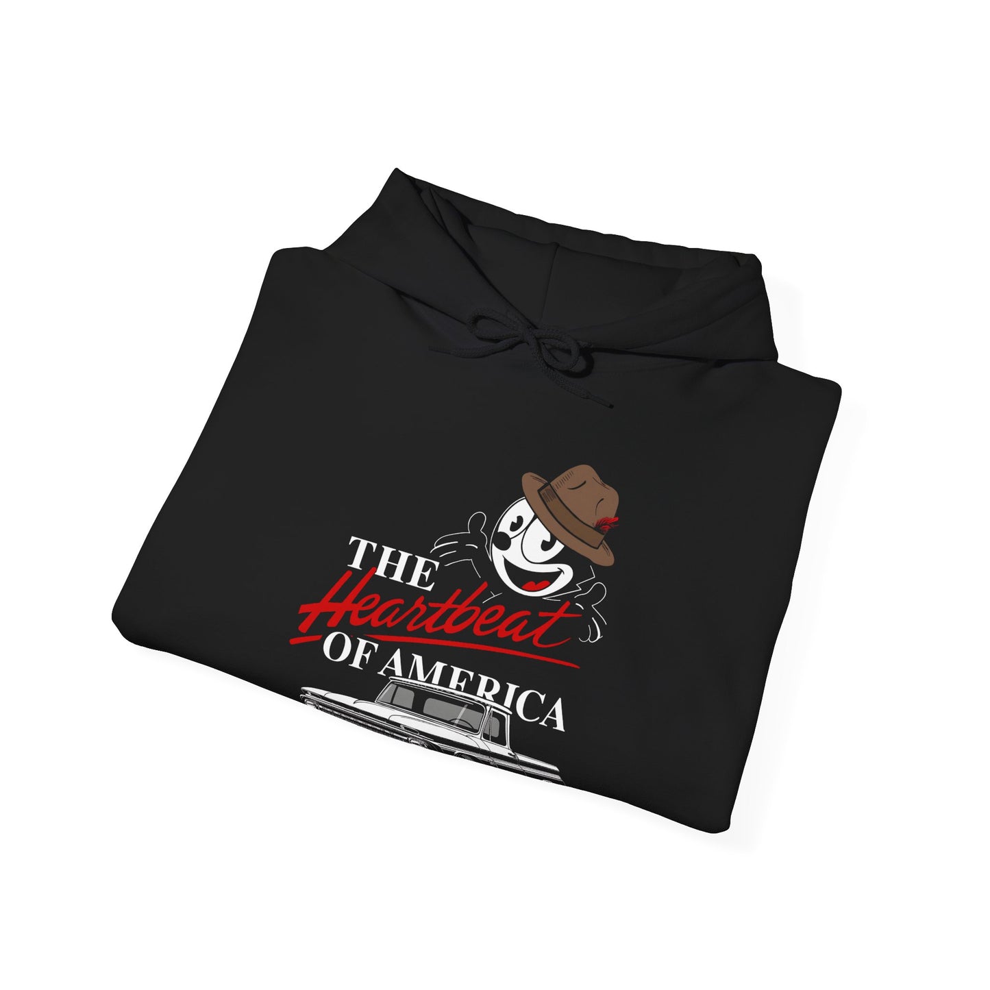 The Heartbeat of America Hoodie Slammed Chevy Truck