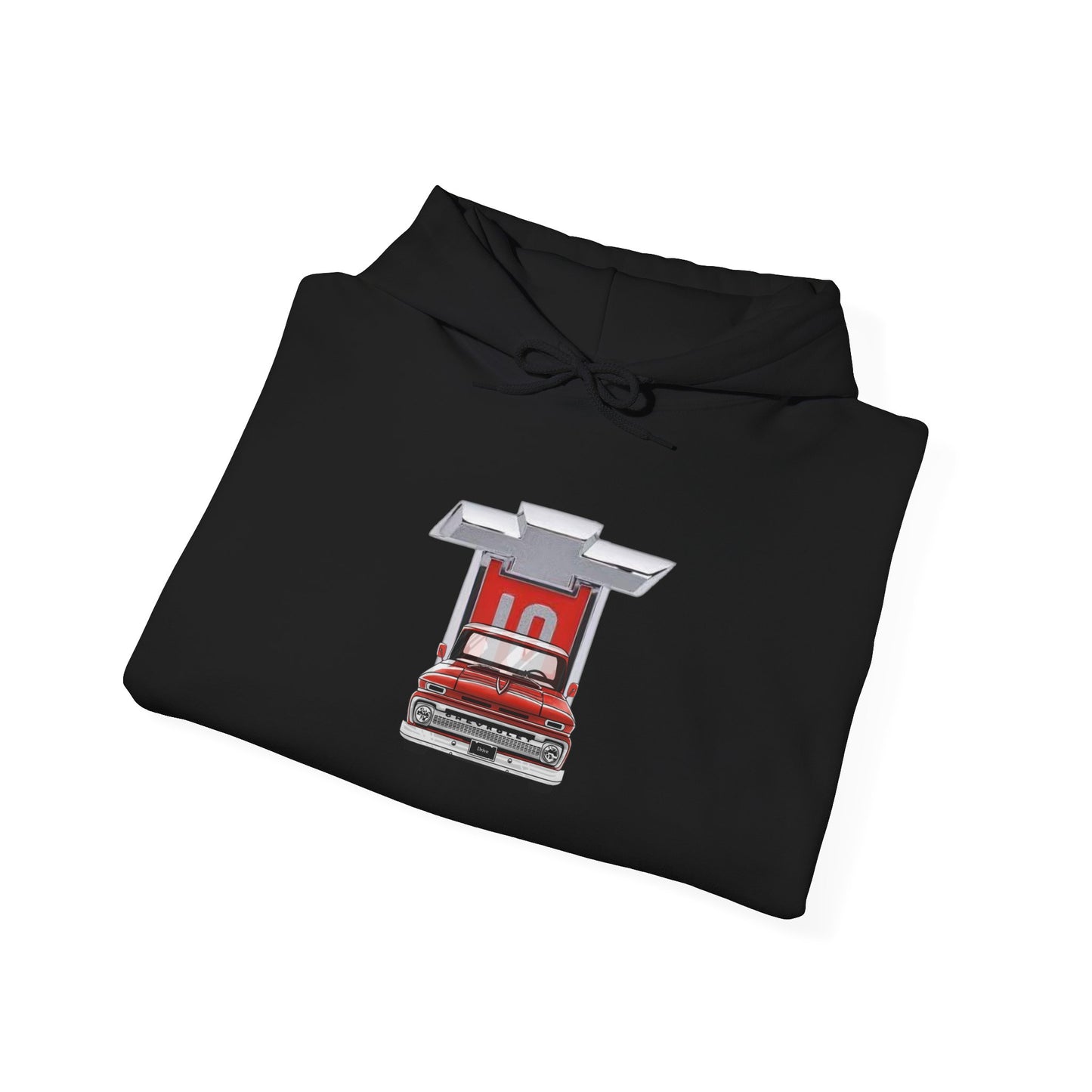 Chevy C10 truck & Emblem Hooded Sweatshirt