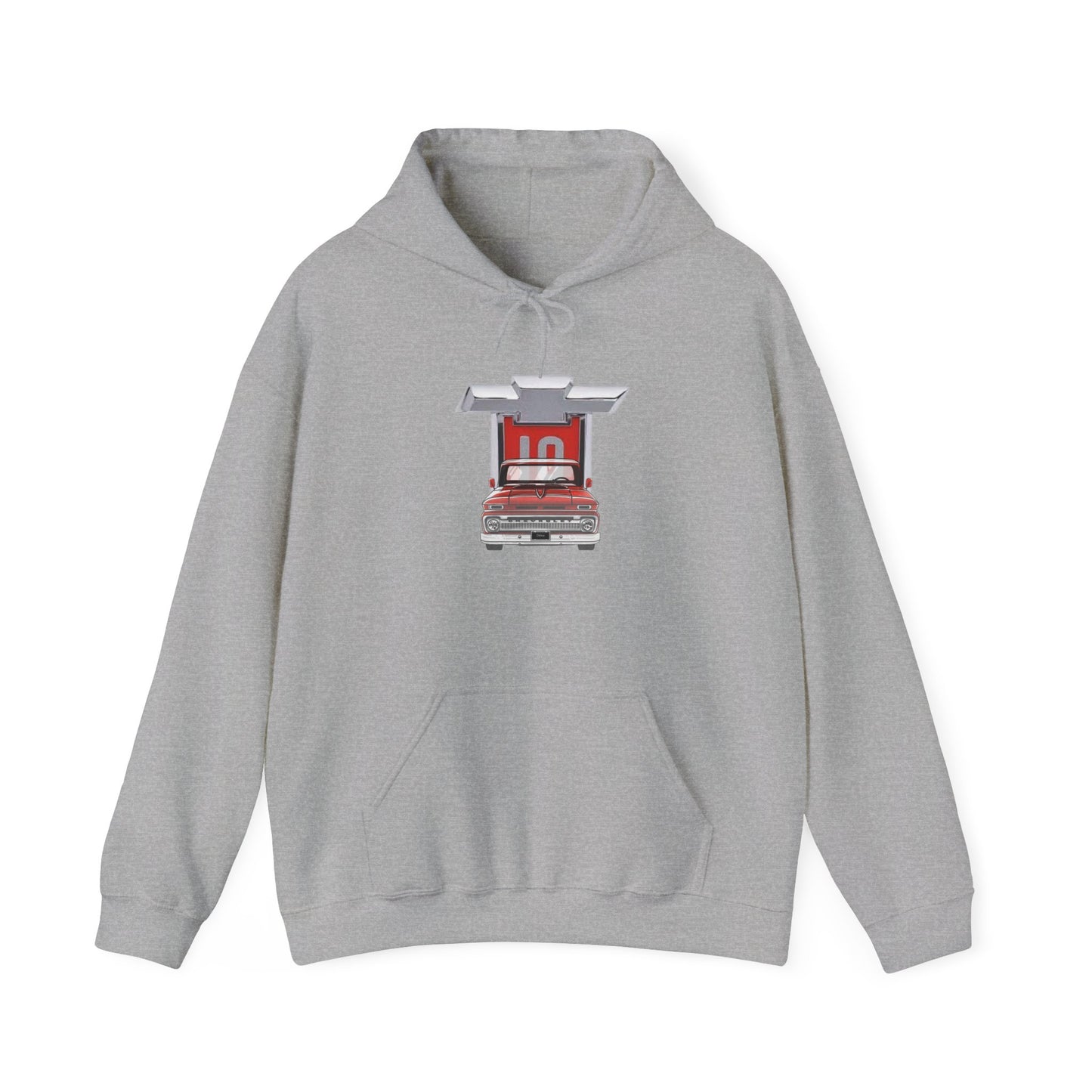 Chevy C10 truck & Emblem Hooded Sweatshirt