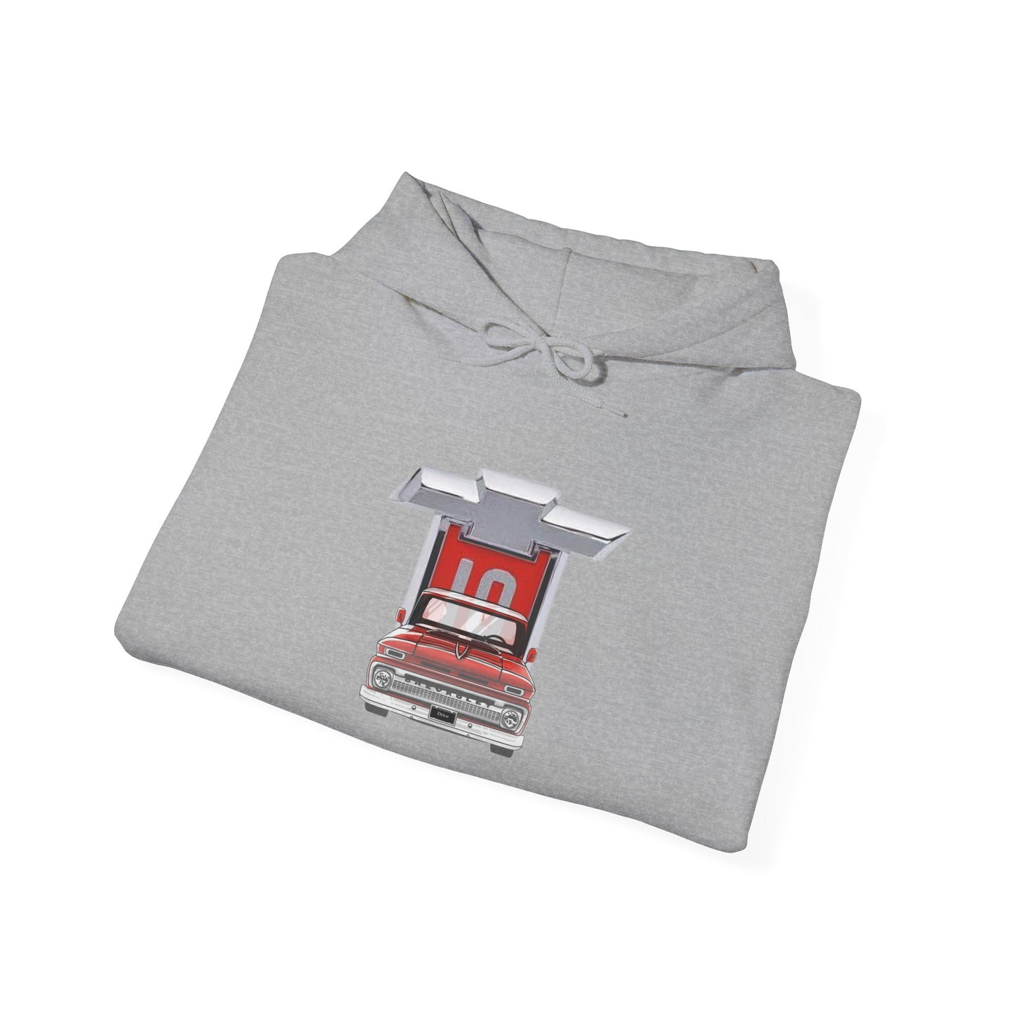 Chevy C10 truck & Emblem Hooded Sweatshirt