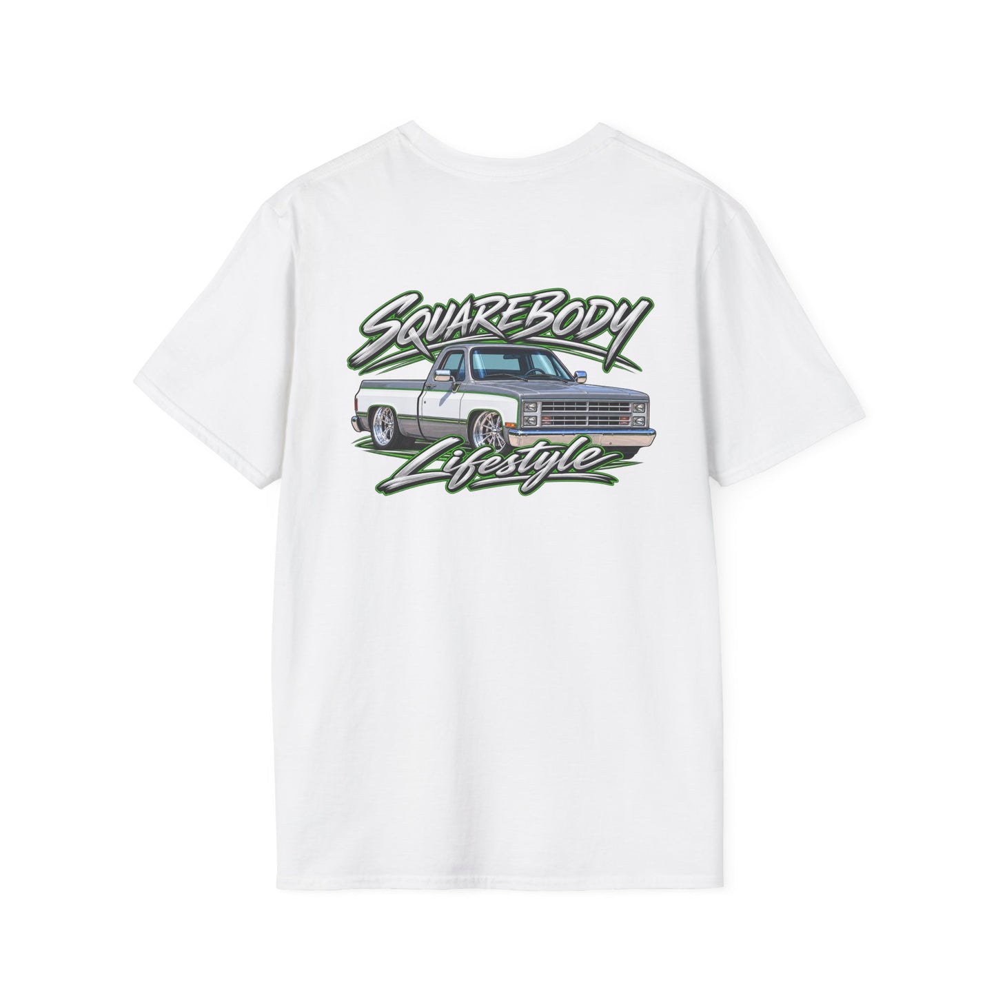 Chevy Squarebody T-Shirt - Slammed 1980s C10 Squarebody Lifestyle