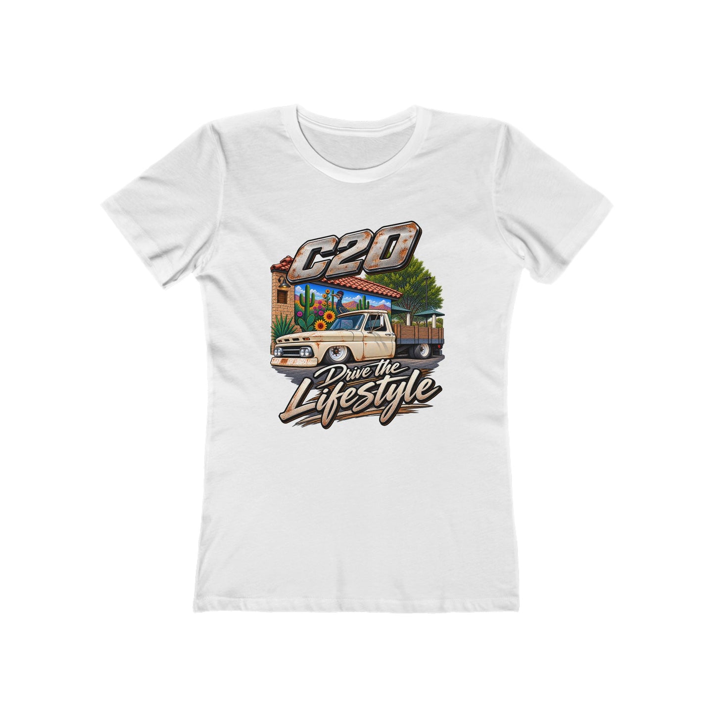 Chevy C20 Dually Boyfriend Tee - Drive the Lifestyle Classic Truck Shirt for Women