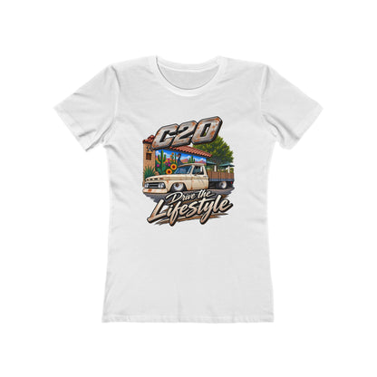 Chevy C20 Dually Boyfriend Tee - Drive the Lifestyle Classic Truck Shirt for Women