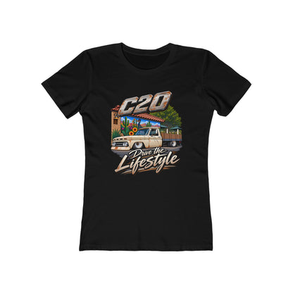 Chevy C20 Dually Boyfriend Tee - Drive the Lifestyle Classic Truck Shirt for Women