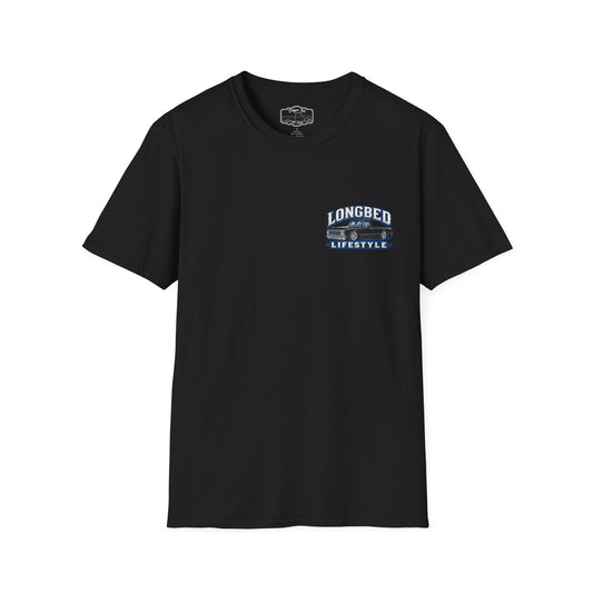 Chevy C10 Longbed T-Shirt - Slammed 1970s Truck Longbed Lifestyle