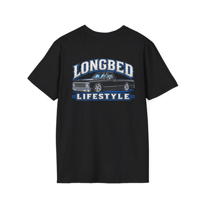 Chevy C10 Longbed T-Shirt - Slammed 1970s Truck Longbed Lifestyle