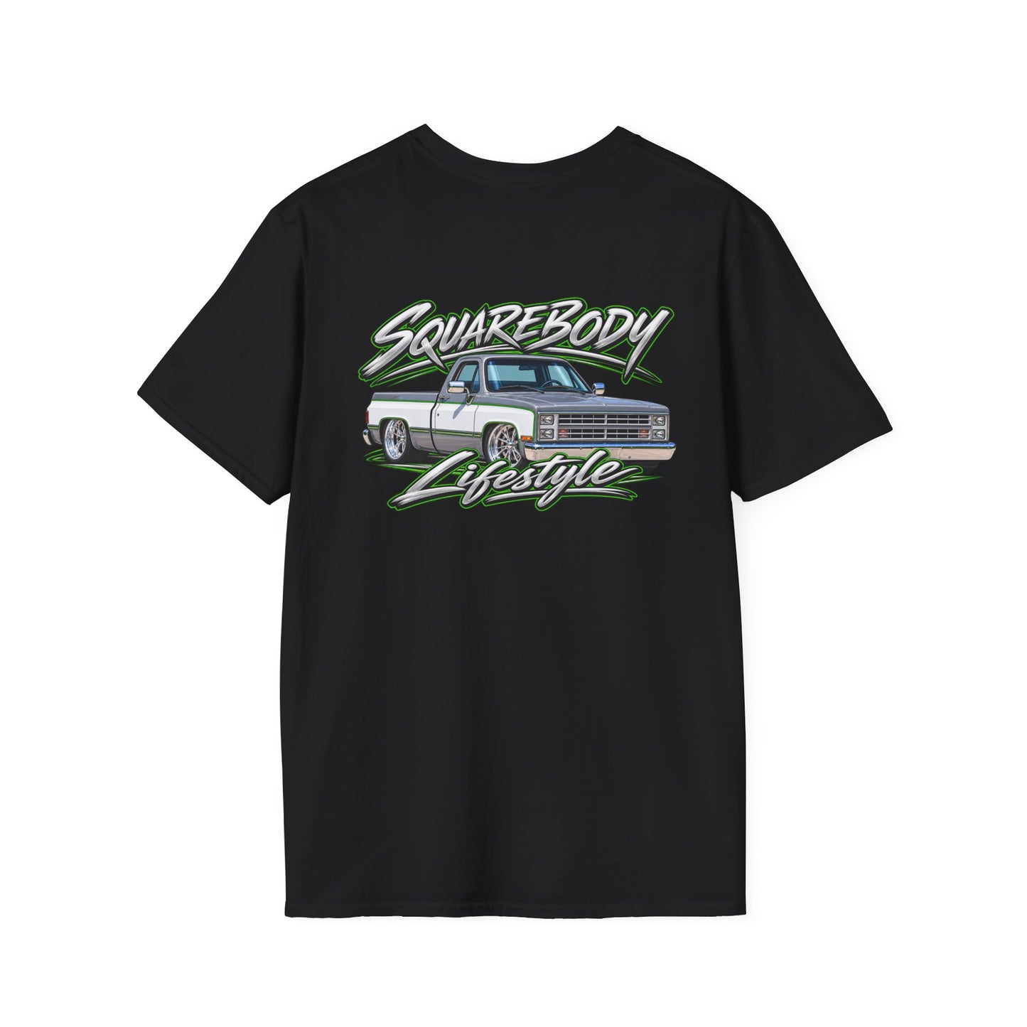 Chevy Squarebody T-Shirt - Slammed 1980s C10 Squarebody Lifestyle