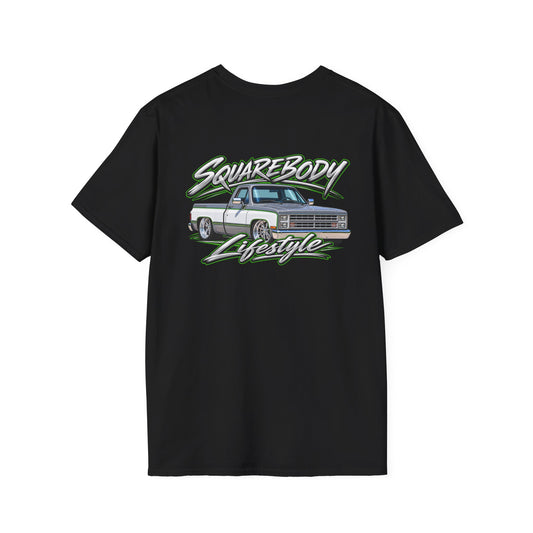 Chevy Squarebody T-Shirt - Slammed 1980s C10 Squarebody Lifestyle