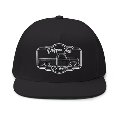 Drippn Ink C10 Gear Flat Bill Cap — Embroidered Snapback
