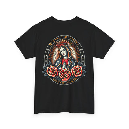 Mothers Blessing Tee Our Lady of Guadalupe Retro Tattoo Style