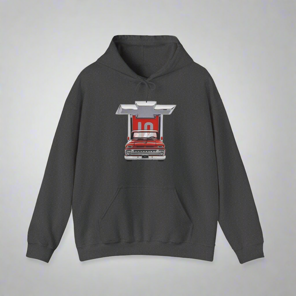 Chevy C10 truck & Emblem Hooded Sweatshirt